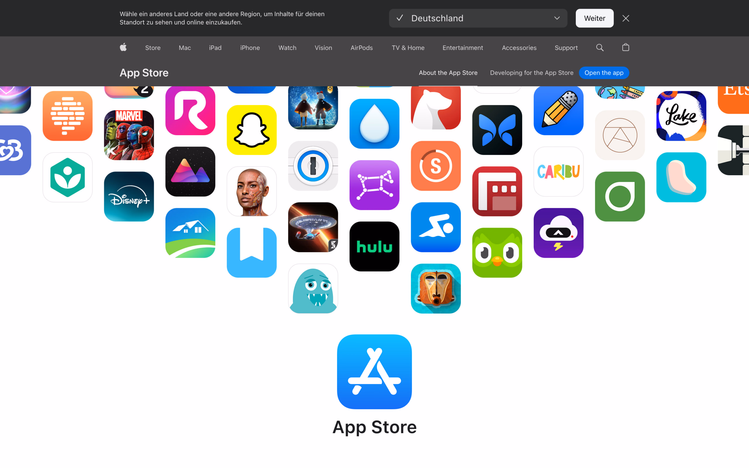 Главная страница App Store на iPhone — витрина, на которой и происходит покупка приложений и подписок