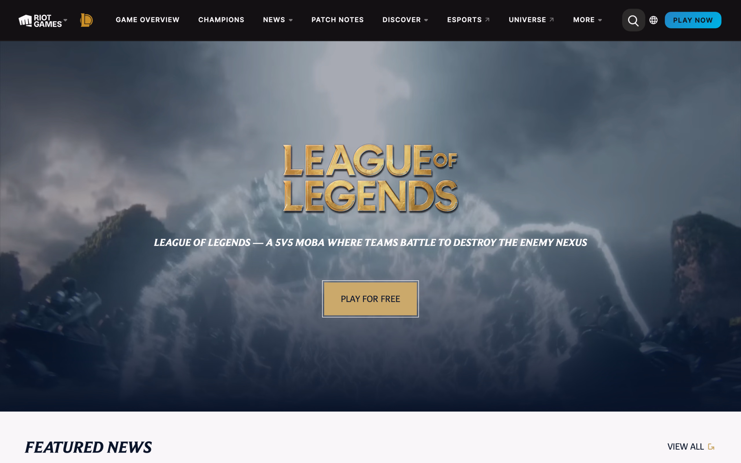 Главная страница League of Legends на сайте Riot Games — недоступна для оплаты российскими картами