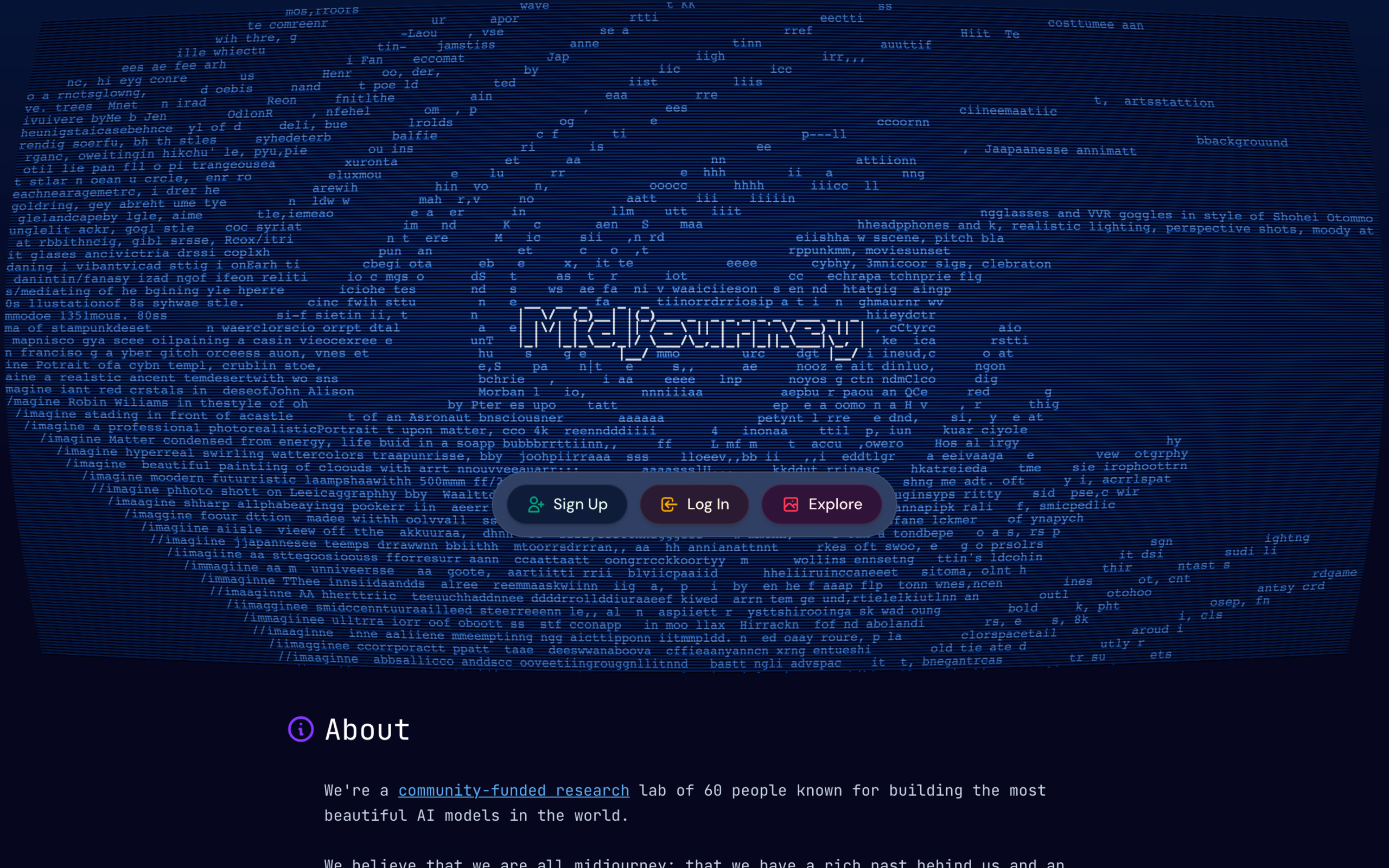 Главная страница midjourney.com — на ней и начинается оплата подписки, недоступная российским картам