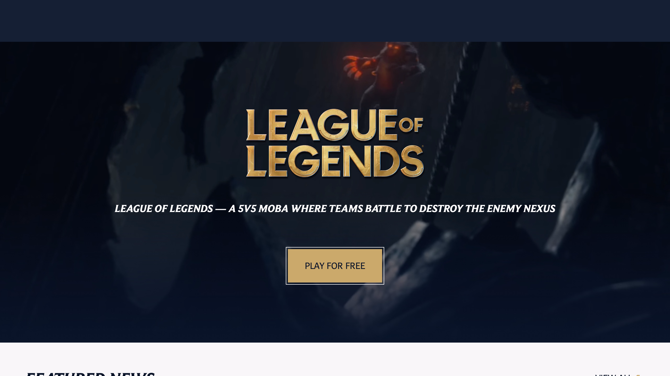 League of Legends — официальный международный сайт от Riot Games