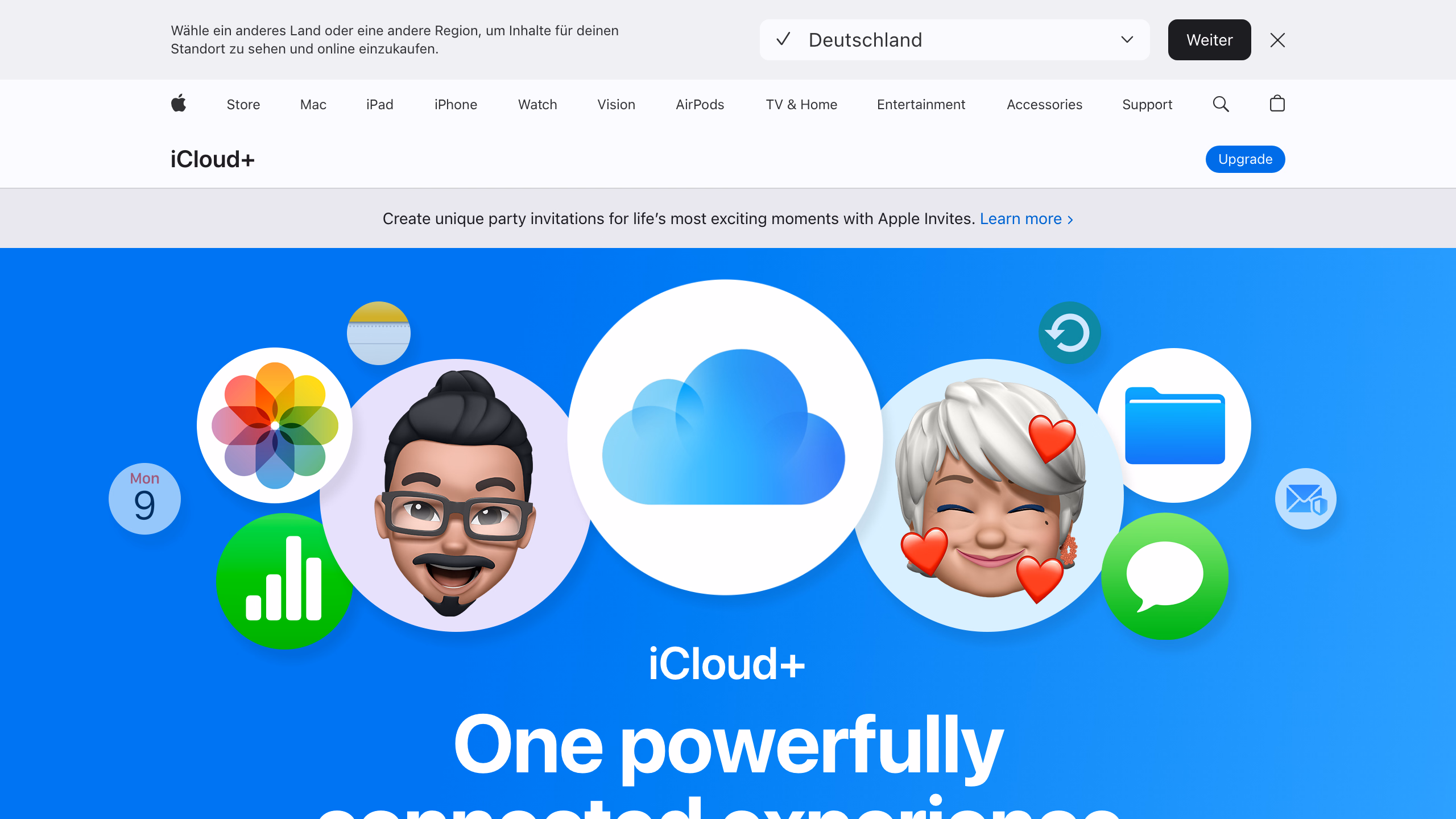 iCloud — официальная страница облака Apple