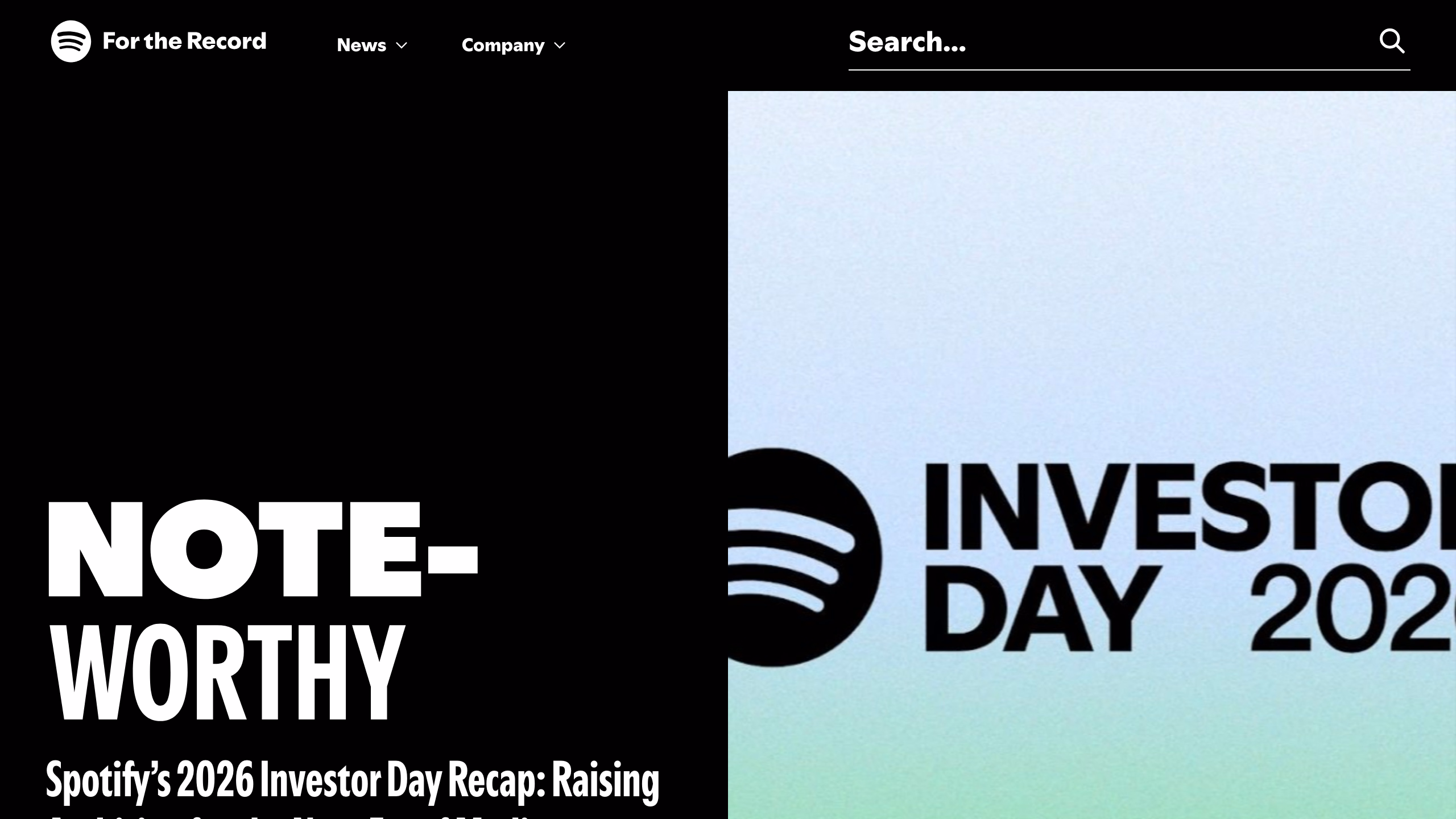 Spotify Newsroom — официальный пресс-центр Spotify
