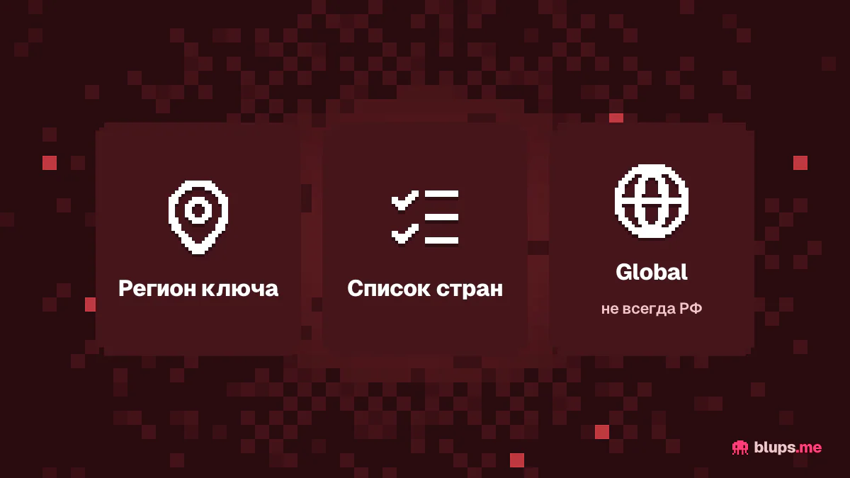 Что проверить у регионального ключа