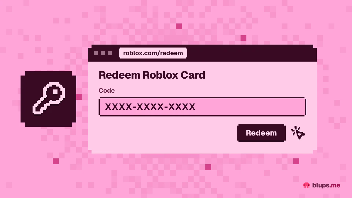 Страница активации кода Roblox