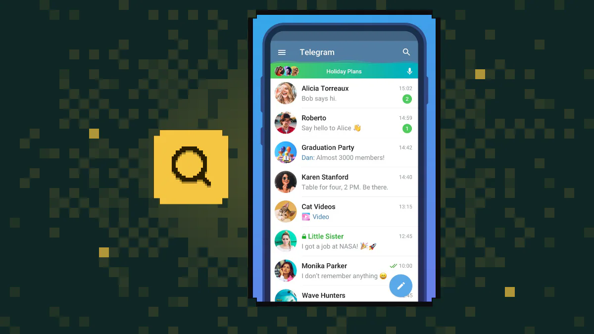 Список чатов Telegram