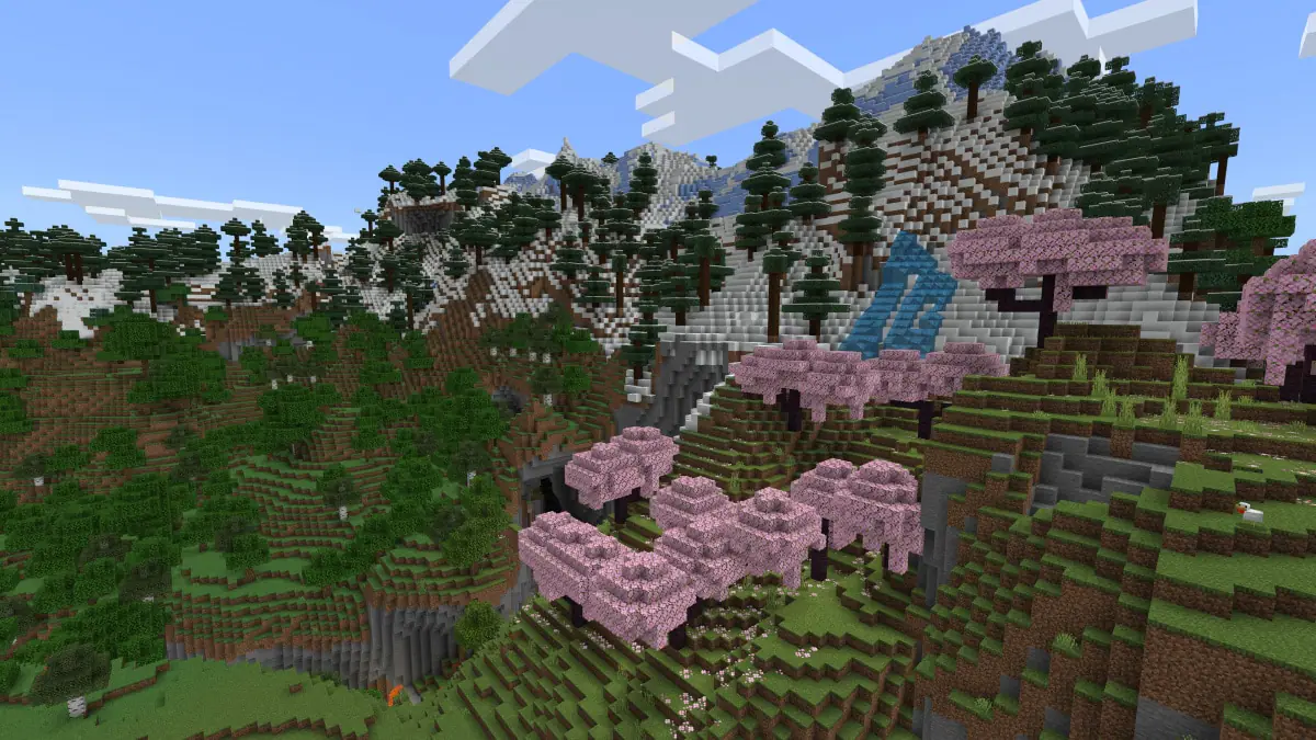 Вишнёвая роща в Minecraft
